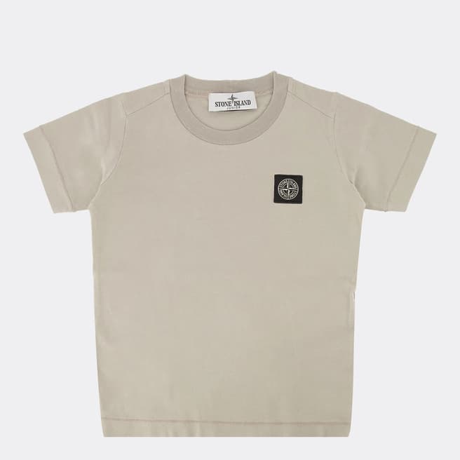 Stone Island Grey Cotton Jersey T-Shirt