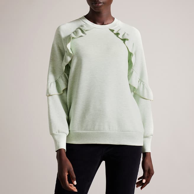 Ted Baker Mint Azme Frill Sweatshirt 