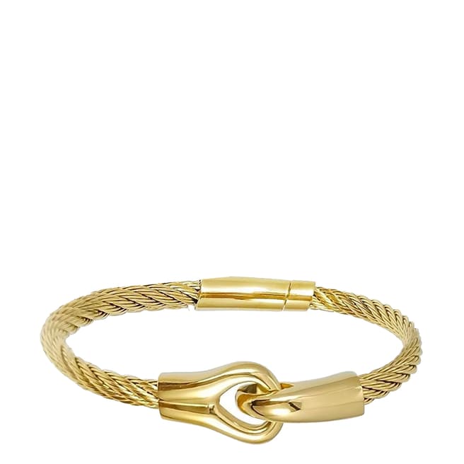 Stephen Oliver 18K Gold Cable Hook Bangle Bracelet