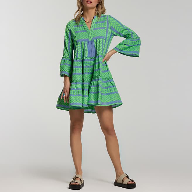 Devotion Green & Blue Ella Dress 