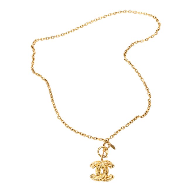 Vintage Chanel Gold CC Chain Necklace