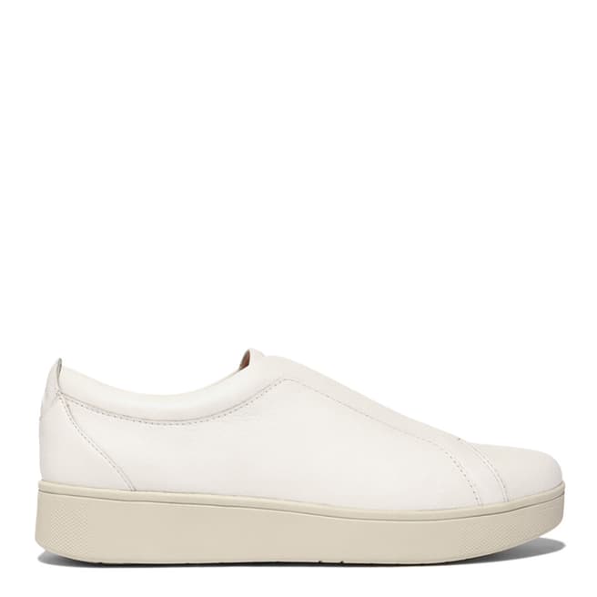 FitFlop White Rally Slip On Leather Trainer