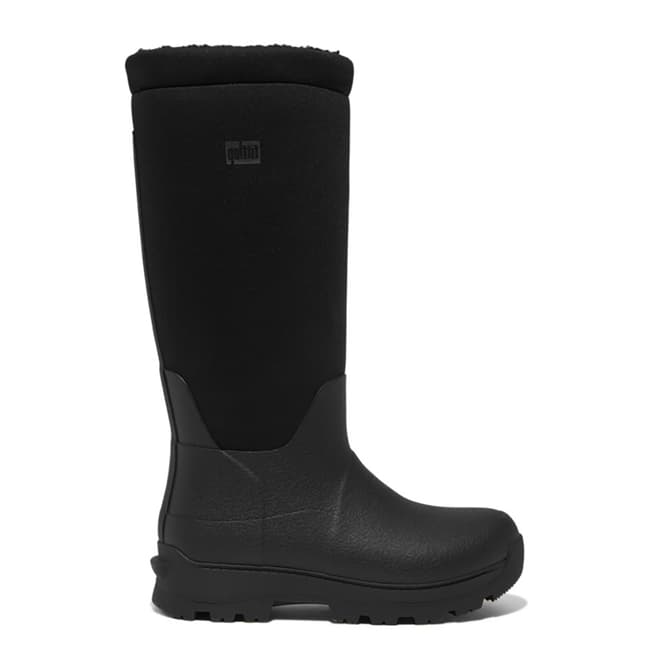 FitFlop Black Fleece Lined Roll Down Wonderwelly Boot