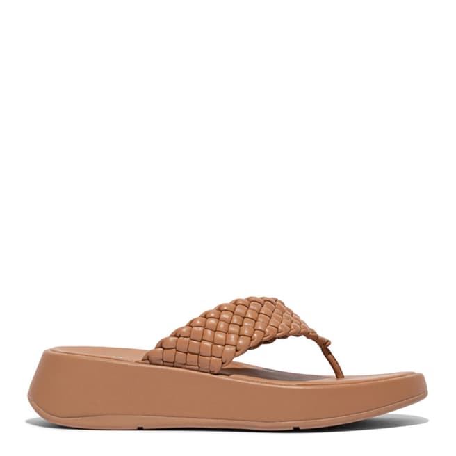 FitFlop Brown F Mode Flatform Cross Slides