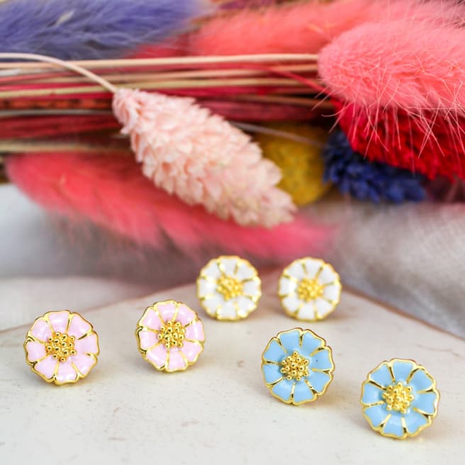 My Doris Daisy Enamel Stud Earrings