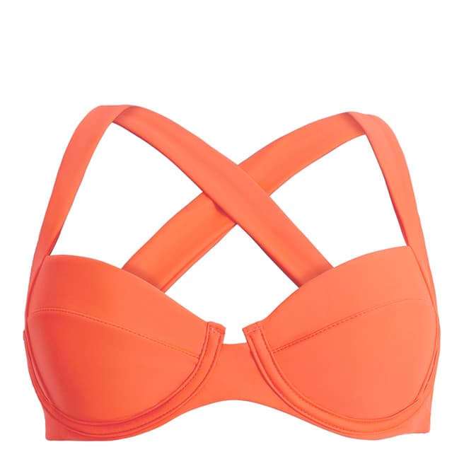 PQ Orange Omni Perla Halter Bikini Top