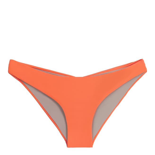 PQ Orange Omni Ruched Full Bikini Bottom