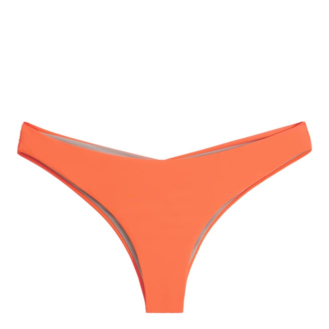 PQ Orange Omni Ruched Teeny Bikini Bottom