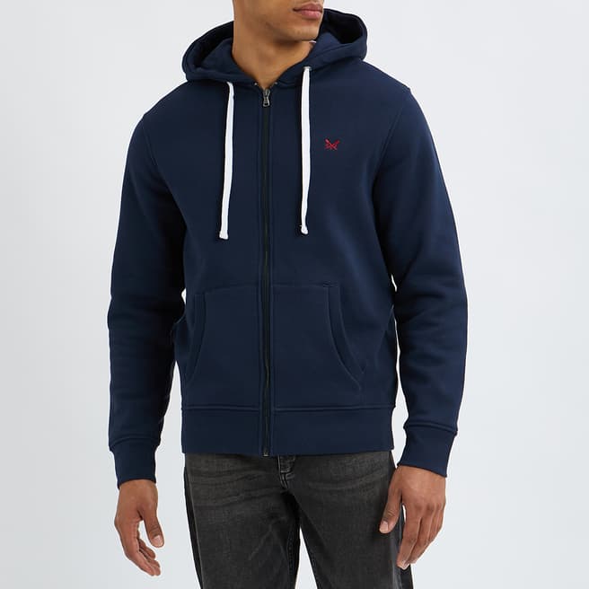 Crew Clothing Navy Zip Through Hoodie