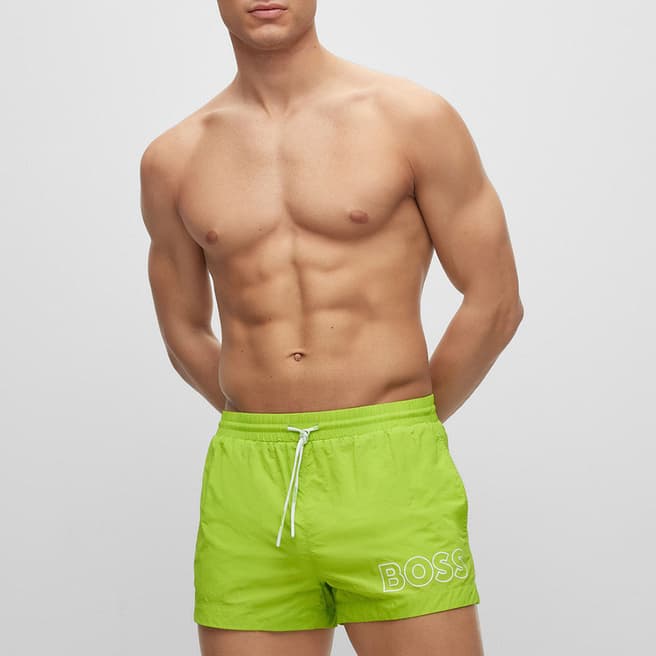 BOSS Bright Green Mooneye Swimming Trunks