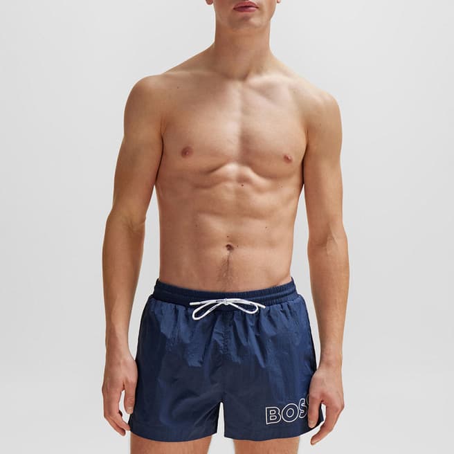 BOSS Navy Mooneye Swimming Trunks