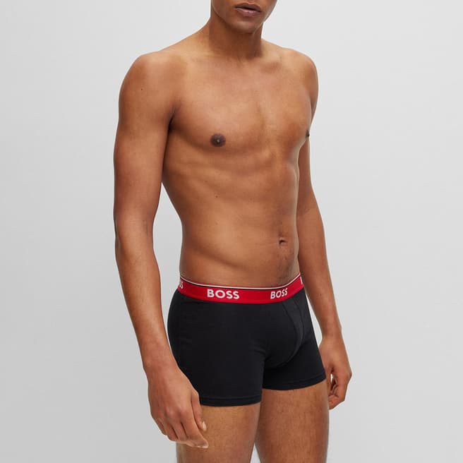 BOSS Black 3 Pack Power Cotton Blend Trunks