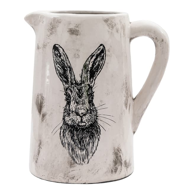 Gallery Living Hare Pitcher Vase Medium, Distressed