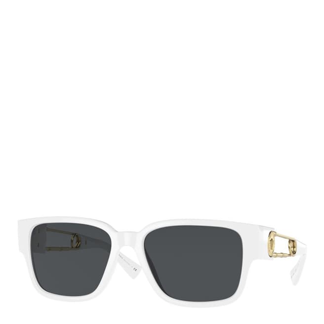 Versace Men's White Versace Square Sunglasses 56mm