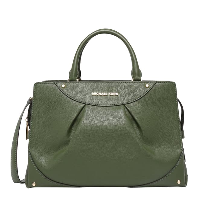 Michael Kors Amazon Green Enzo Medium Satchel