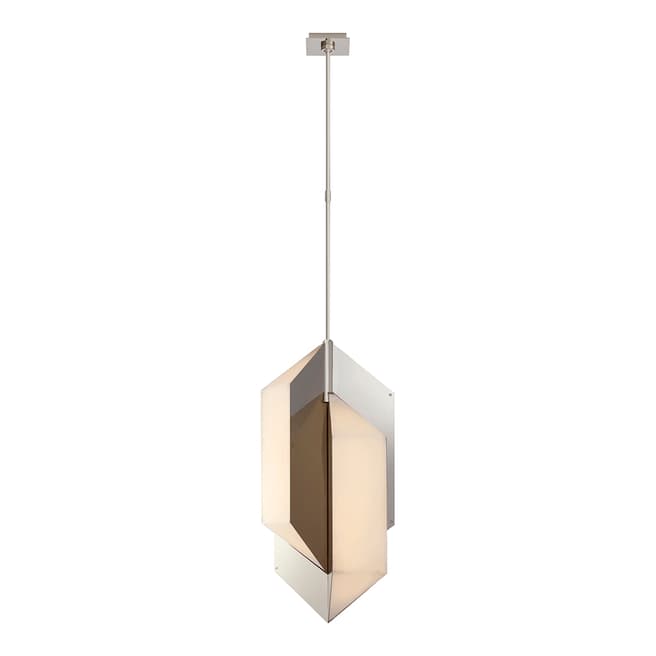 Kelly Wearstler for Visual Comfort & Co. Ophelion Medium Pendant in Polished Nickel with Alabaster