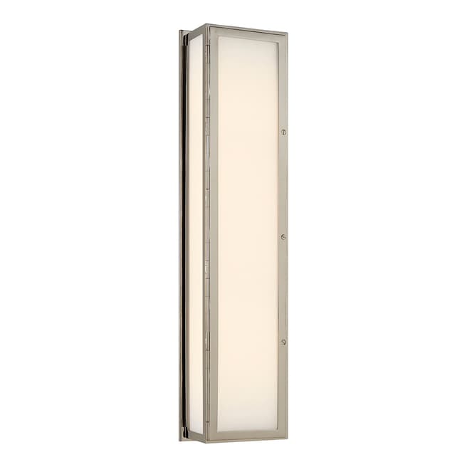 Thomas O'Brien for Visual Comfort & Co. Mercer Long Box Light in Polished Nickel with White Glass