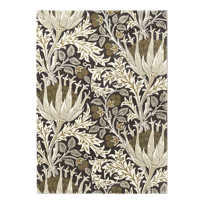 Morris & Co Artichoke Charcoal Mustard 127105 140X200 Rug