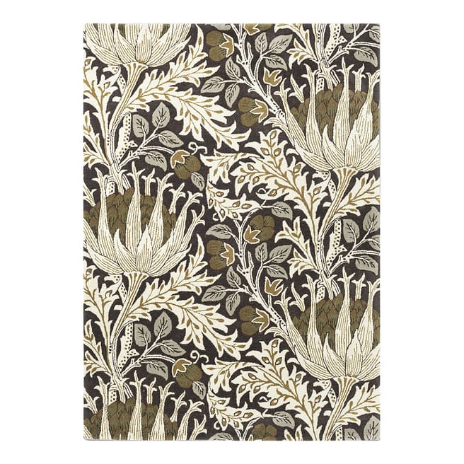 Morris & Co Artichoke Charcoal Mustard 127105 170X240 Rug