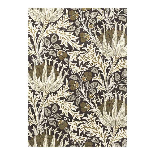 Morris & Co Artichoke Charcoal Mustard 127105 200X280 Rug