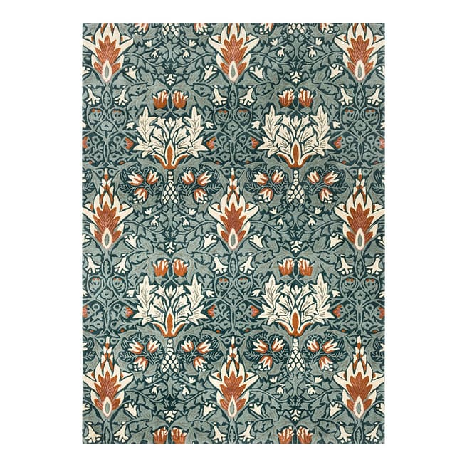 Morris & Co Snakeshead Thistle Russet 127207 200X280 Rug