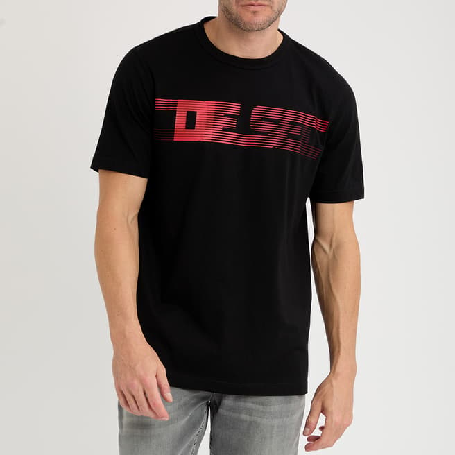 Diesel Black Just-E19 Stretch Cotton T-Shirt