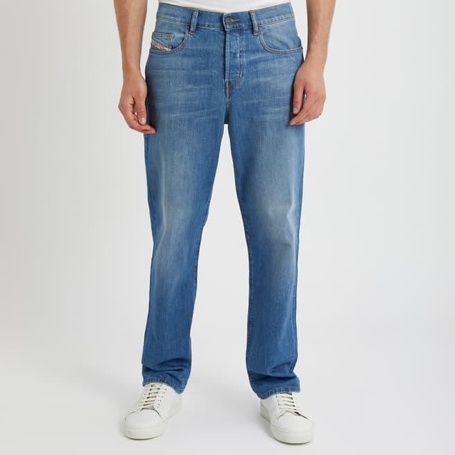 Diesel Washed Blue D-Viker Straight Stretch Jeans