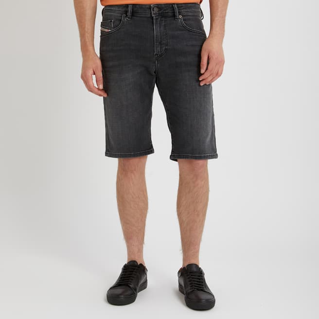 Diesel Black Skinny Stretch Denim Shorts