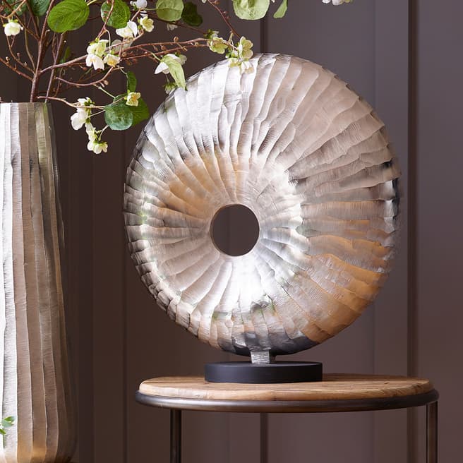 The Libra Company Ripples Silver Abstract Shell Sculpture