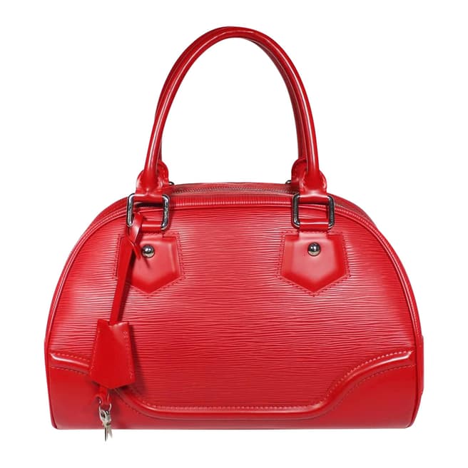 Vintage Louis Vuitton Red Montaigne PM Handbag