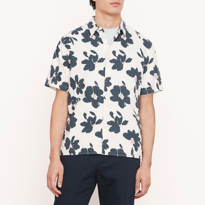 Vince White/Navy Floral Shirt