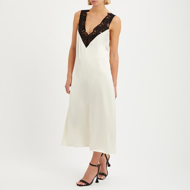 ARKET White Lace Midi Dress