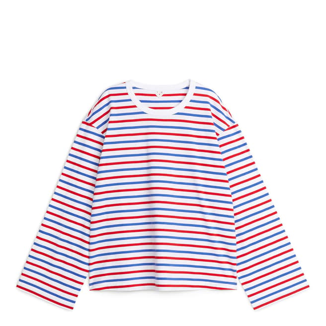 ARKET Striped Red Oversized T-shirt