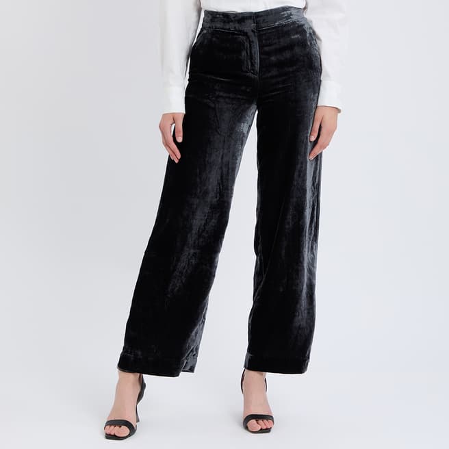 ARKET Black Velvet Trousers