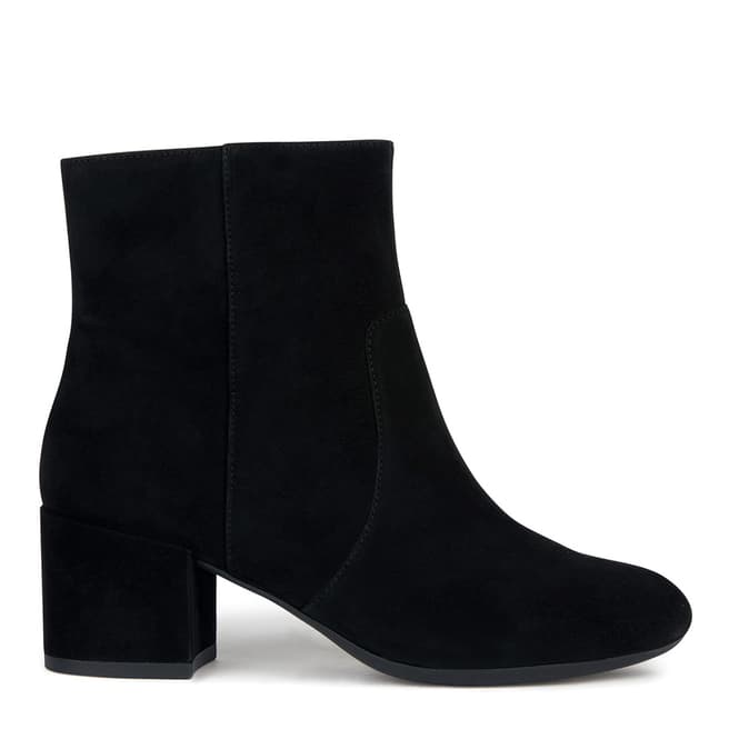 Geox Women's Black Suede Eleana Ankle Boot