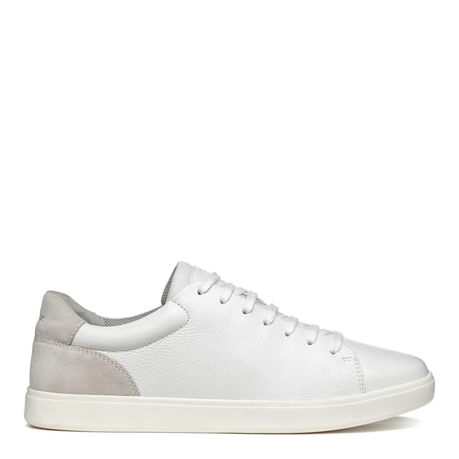 Geox Men's White Leather Avola Trainer