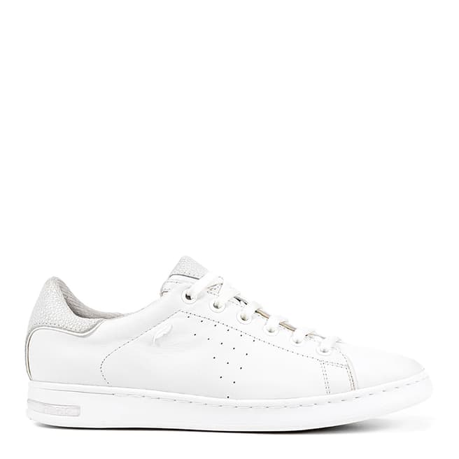 Geox Women's White Leather Jaysen Trainer