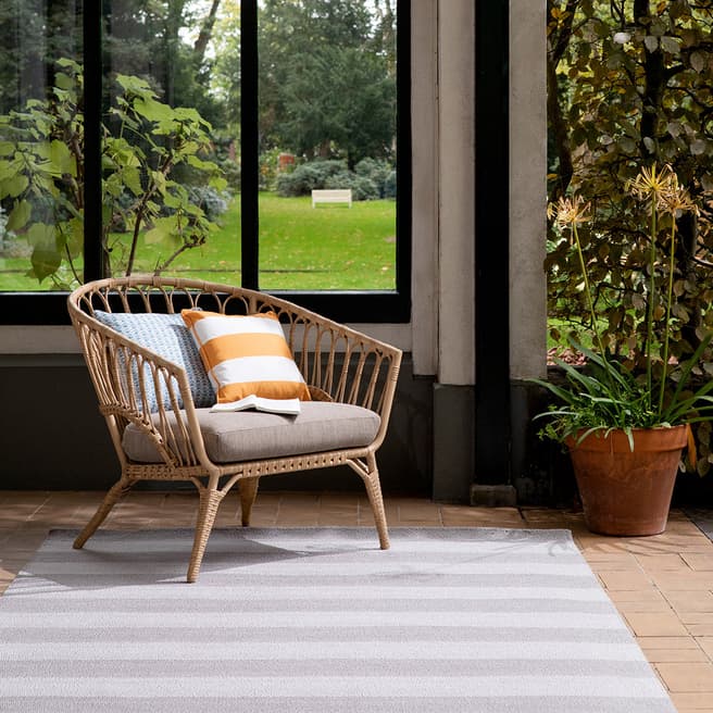 Laura Ashley Lille Outdoor Rug 140x200cm, Dove Grey 