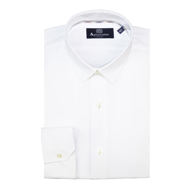 Aquascutum White Point Collar Cotton Shirt