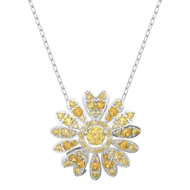 SWAROVSKI Yellow Eternal Flower Pendant Necklace