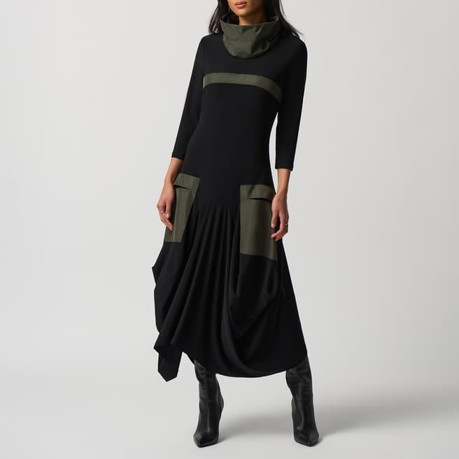 Joseph Ribkoff Black/Green Long Dress