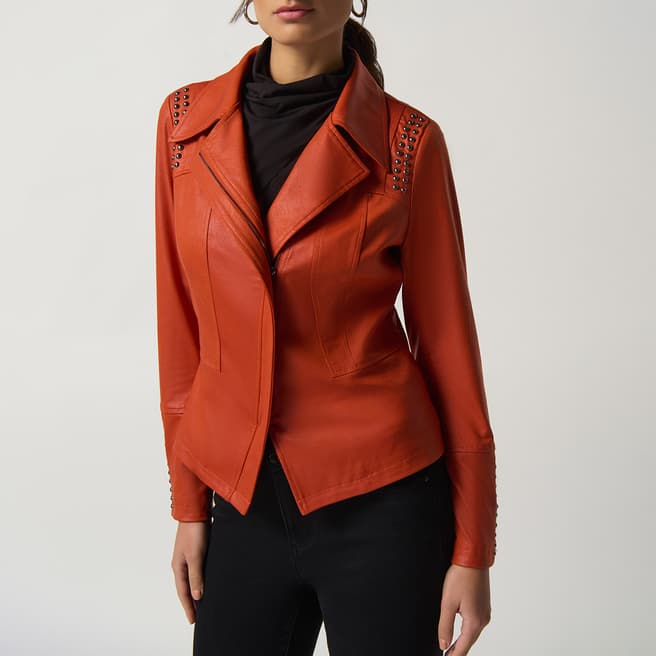 Joseph Ribkoff Orange Notced Collar Jacket