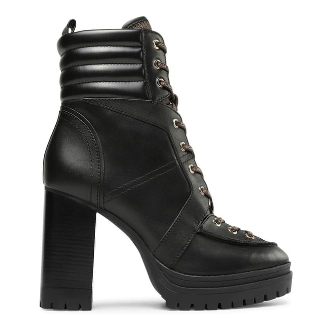 Michael Kors Black Leather Yvonne Ankle Boot