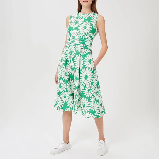 Hobbs London Green Twitchill Linen Dress