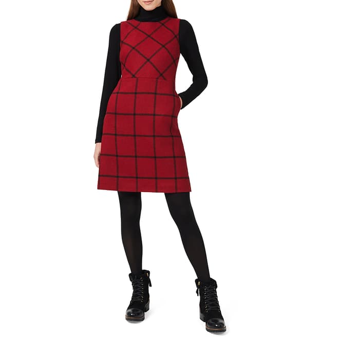 Hobbs London Red Verity Wool Mini Dress