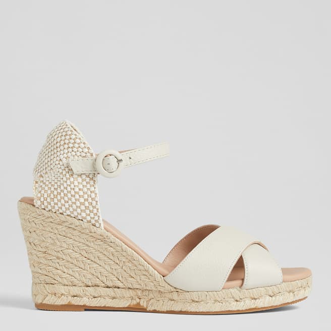 L K Bennett Angele Cre-Ivory Casual Sandals