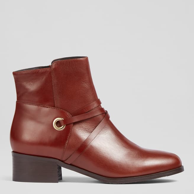 L K Bennett Alba Tan-Tan Ankle Boots