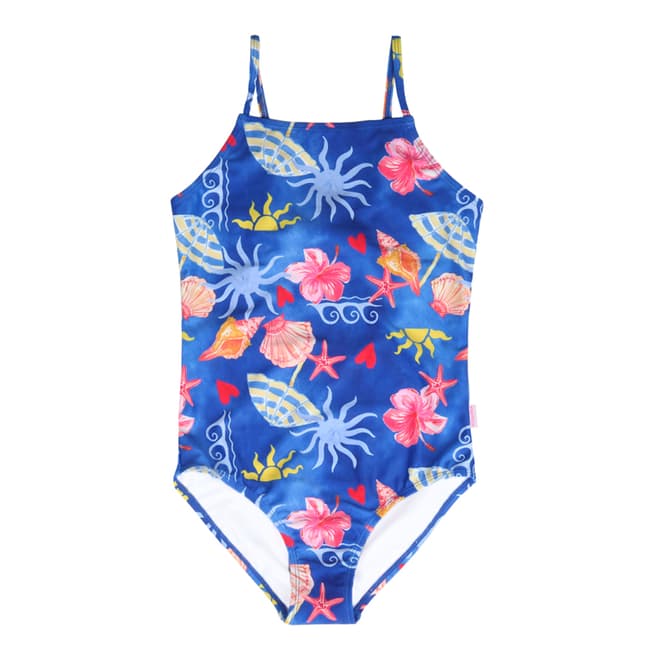 Seafolly Kids Navy Seashell Teen Cut Out One Piece