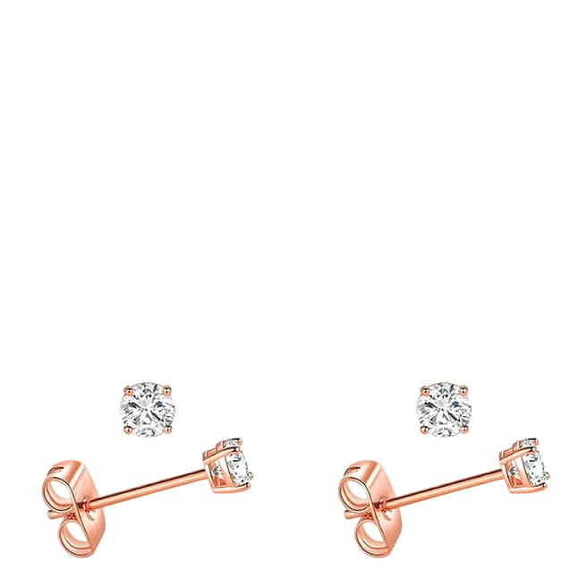 Stephen Oliver 18K Rose Gold Cz Stud Earrings