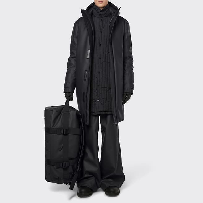 RAINS Black Unisex Waterproof Glacial Coat